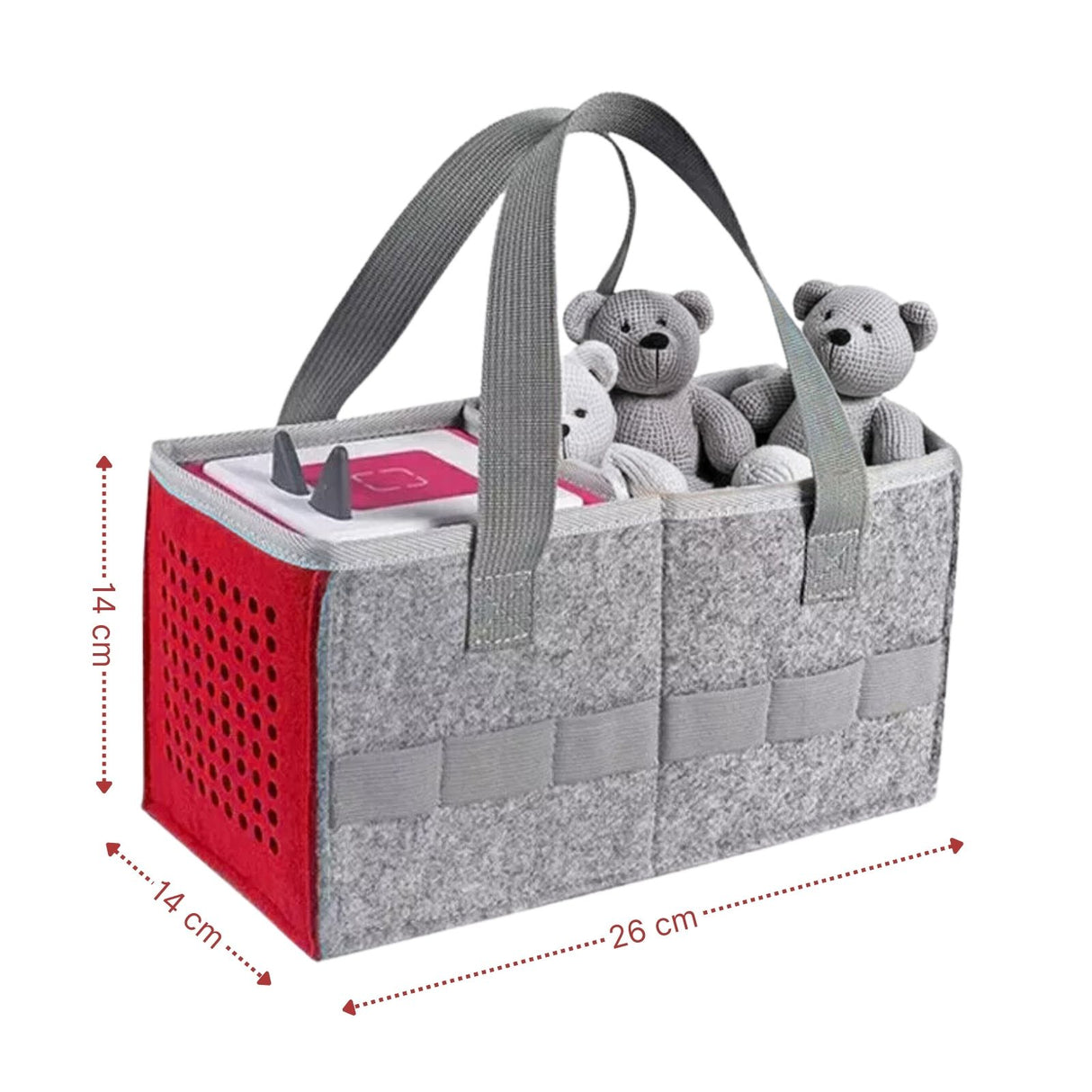 Aufbewahrungstasche für Hörspielbox und Figuren Organizer-Tasche für Hörspiel Rot