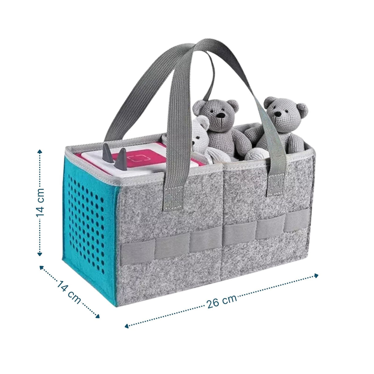 Organizer-Tasche für Hörspiel Aufbewahrungstasche für Hörspielbox und Figuren Türkis