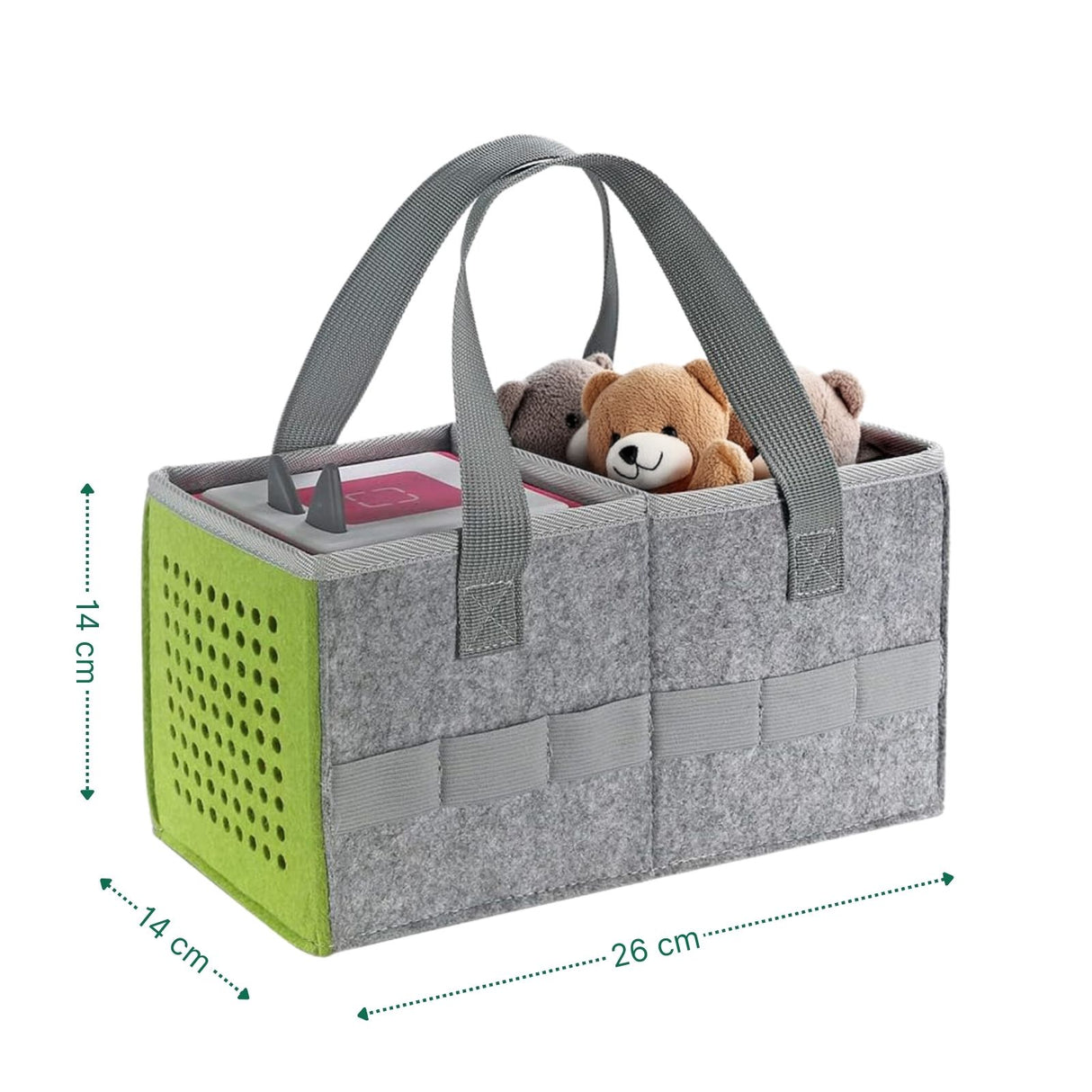 Aufbewahrungstasche für Hörspielbox und Figuren Organizer-Tasche für Hörspiel Grün