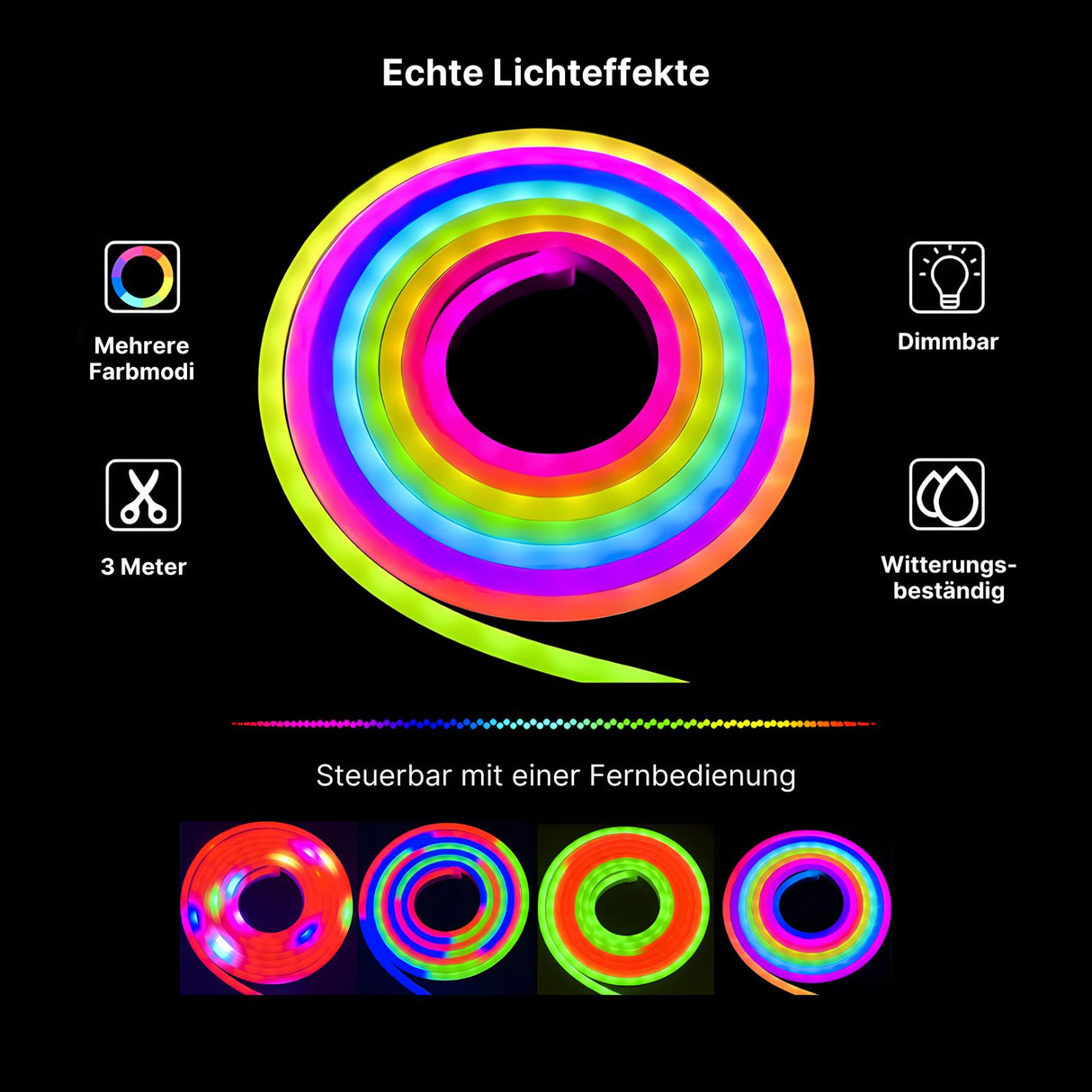 LED-Band LED-Stripe RGB-Multicolor 3m