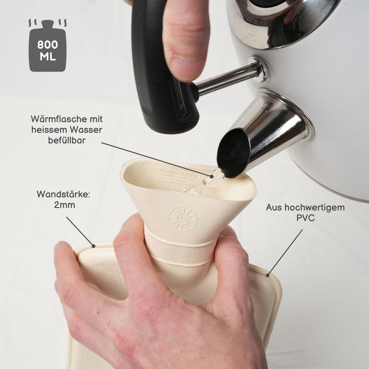 Wärmegürtel- und Wärmflaschen-Set Heizflasche Handwärmer Bauchwärmer