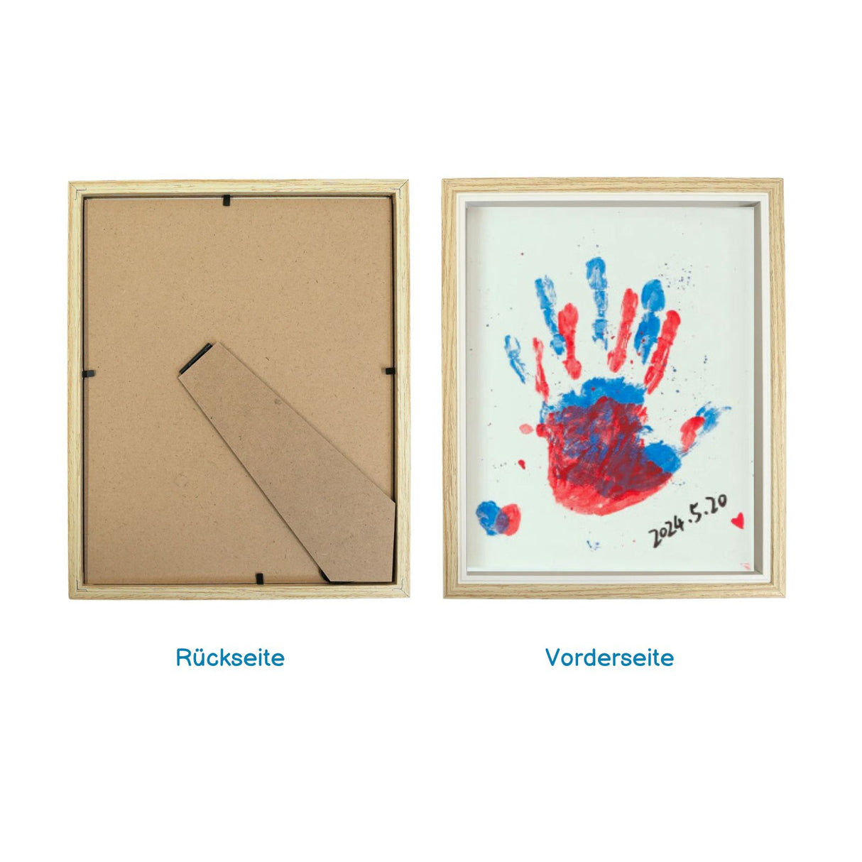 Handabdruck-Bilderrahmenset Bastelset Handabdrücke Baby Hand- und Fussabdruck-Set