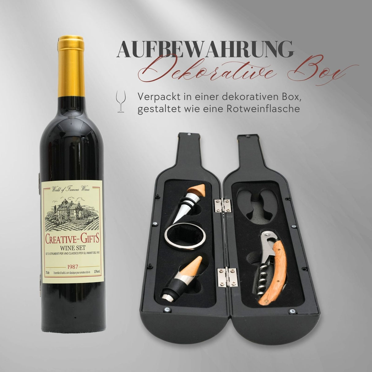 Flaschenöffner-Set Weinöffner Weinausgiesser Korkenzieher Weinstopper