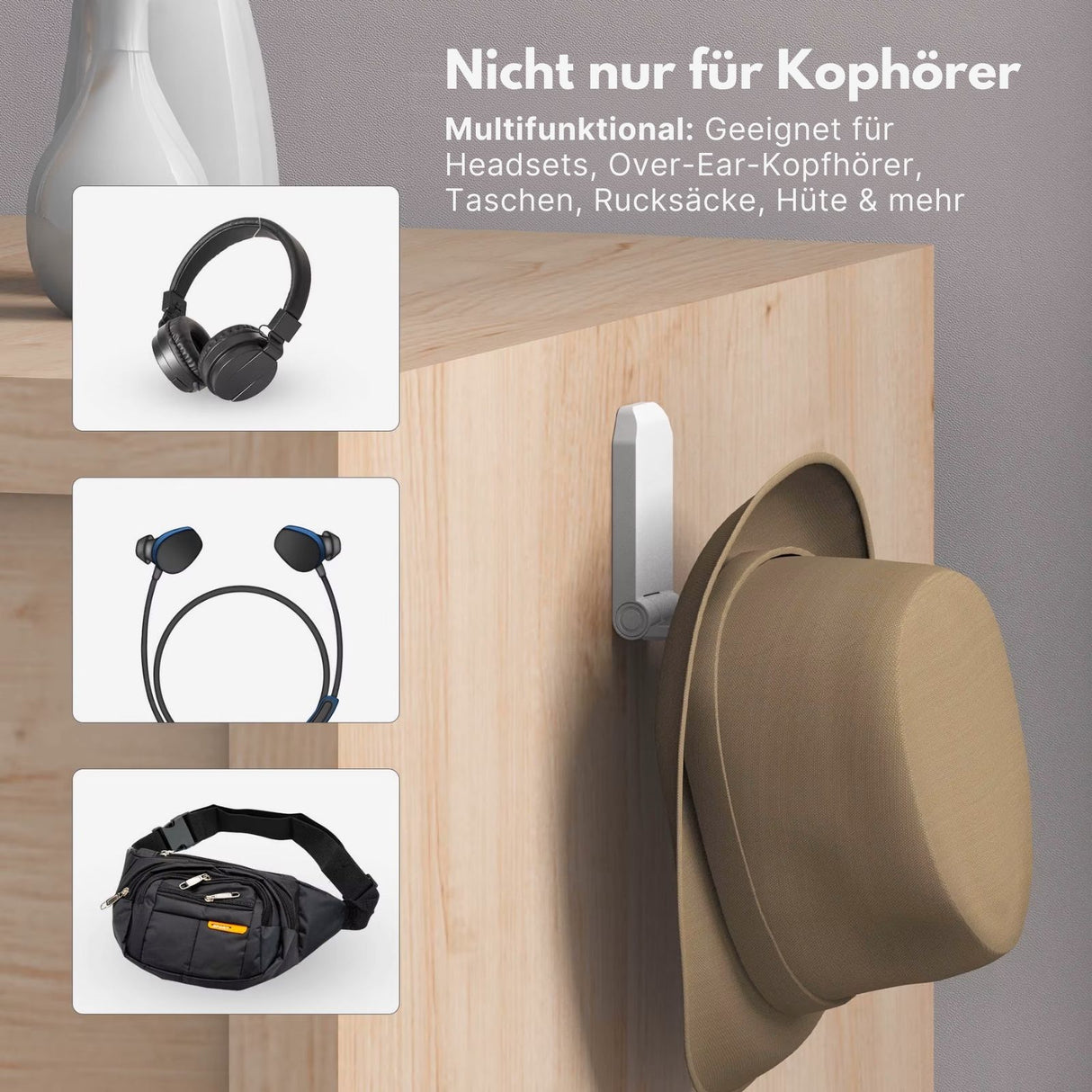 Headset-Halterung Kopfhörer-Halter Headset-Haken Aufhängung