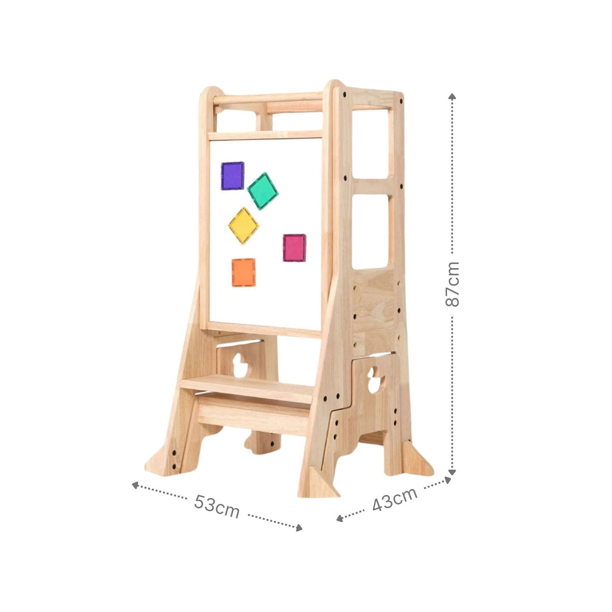 Kinder Holz-Lernturm mit Hocker und Zeichenbrett