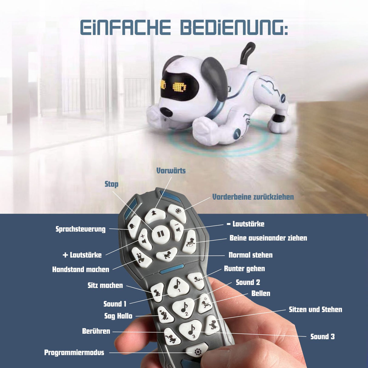 Stunt Dog Roboterhund Ferngesteuerter Spielzeug-Roboter Kinderspielzeug