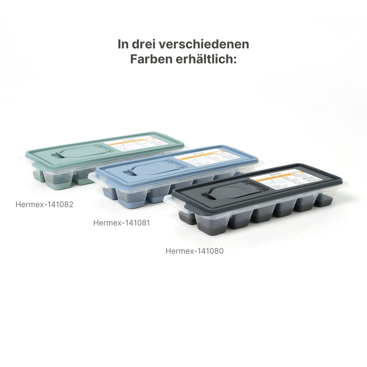 Eiswürfelform mit Deckel und Eingiesshilfe Eiswürfelbehälter