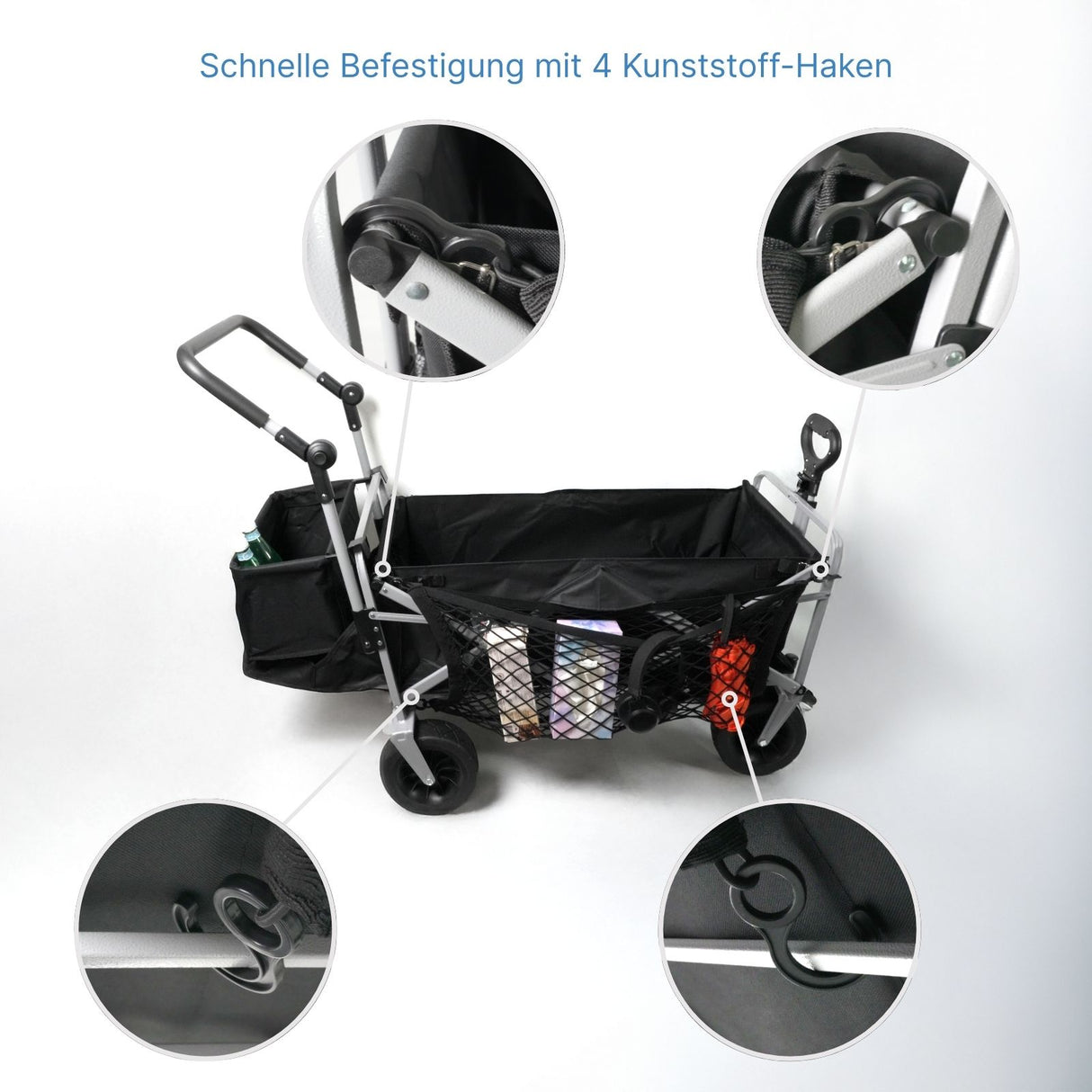 Netztasche für Bollerwagen 126073 Aufbewahrungstasche Seitentasche