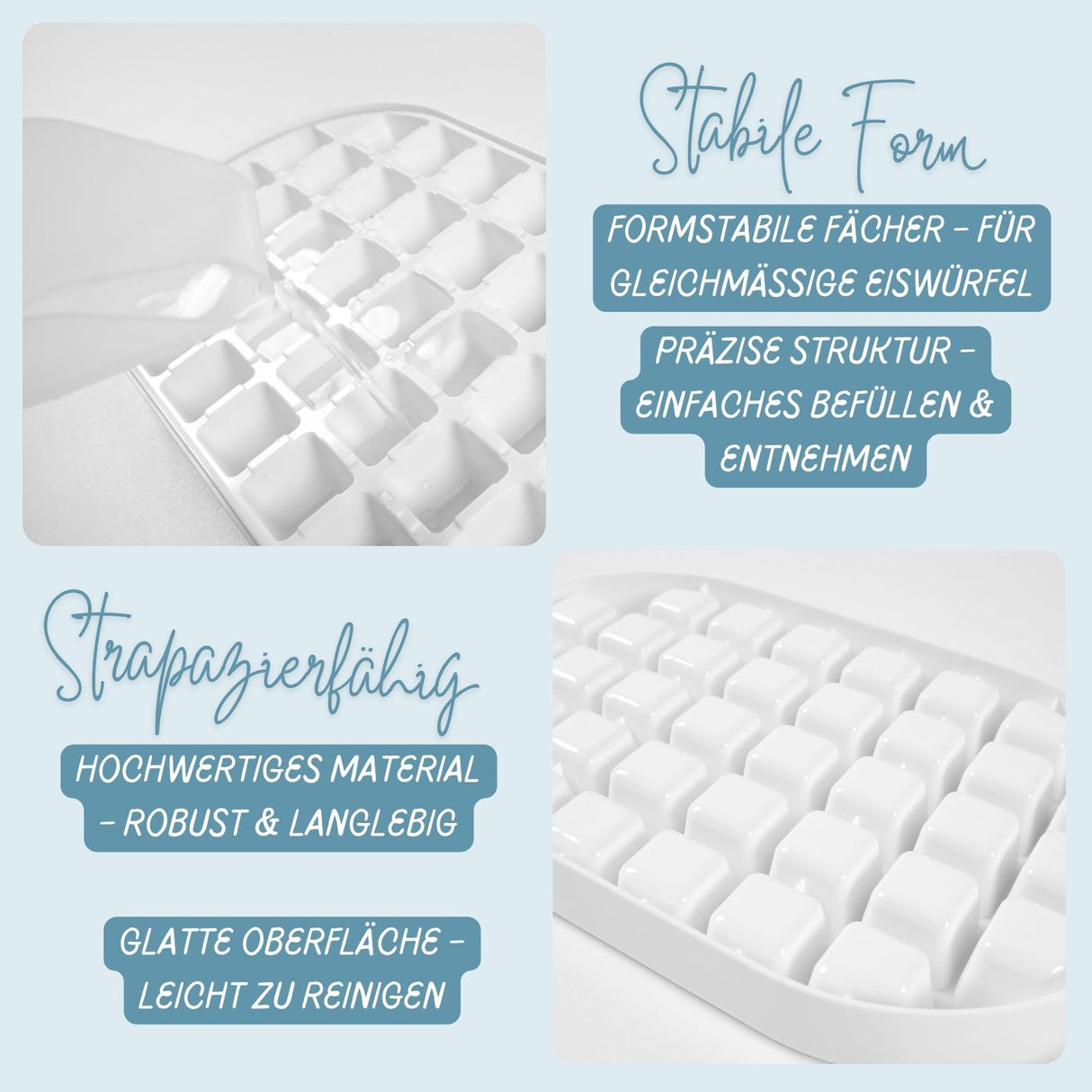Eiswürfelform mit Aufbewahrungsbox Eiswürfelschale Eiswürfel-Maker-Set
