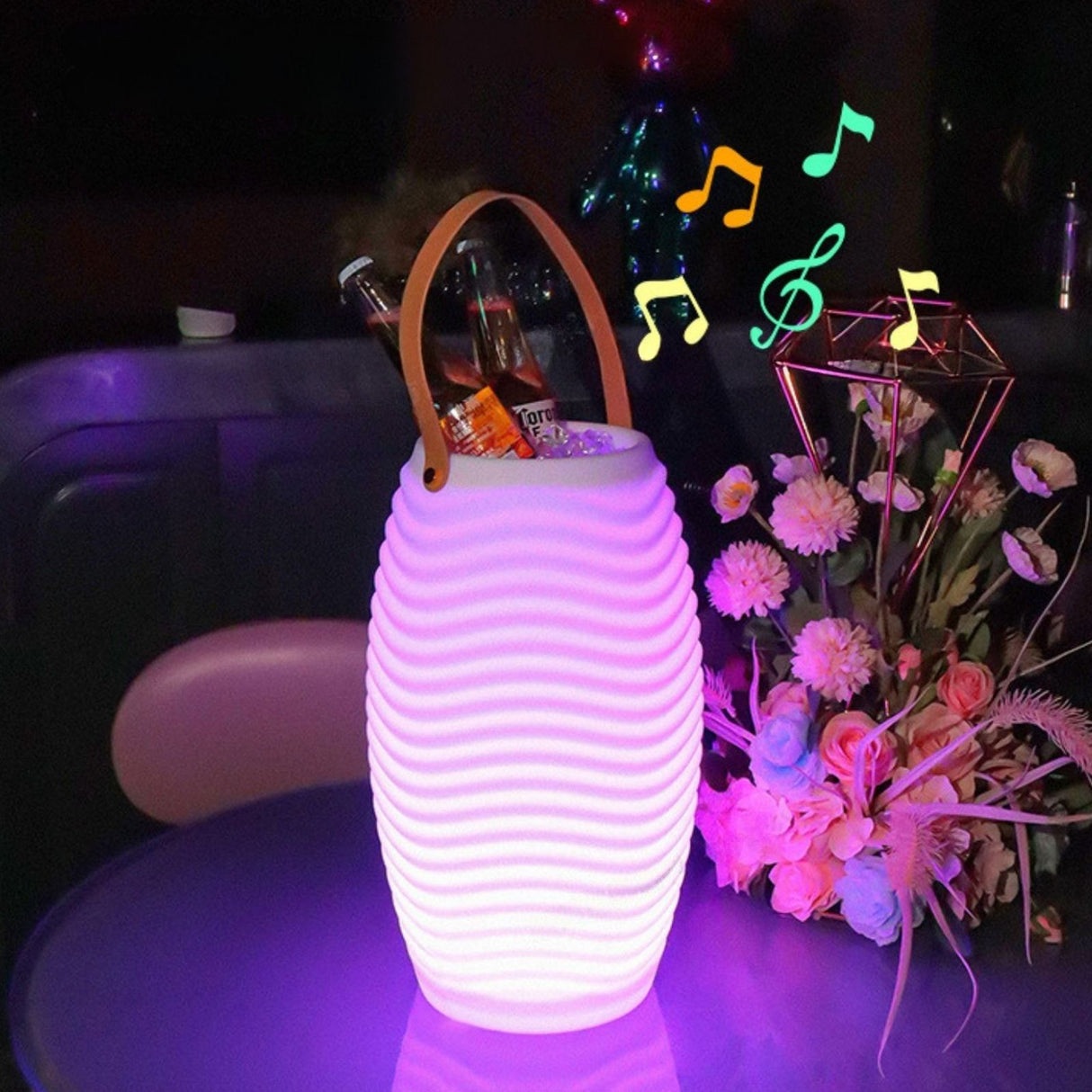 LED-Getränkekühler mit Lautsprecher Bluetooth-Flaschenkühler