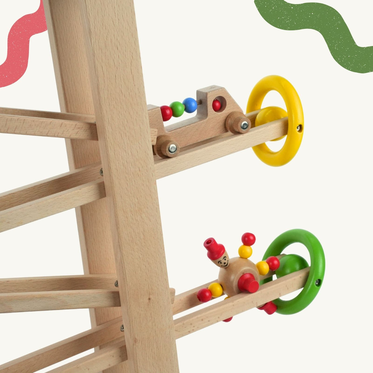Holz-Kugelbahn Achterbahn Murmelbahn Holzspielzeug Kinderspielzeug