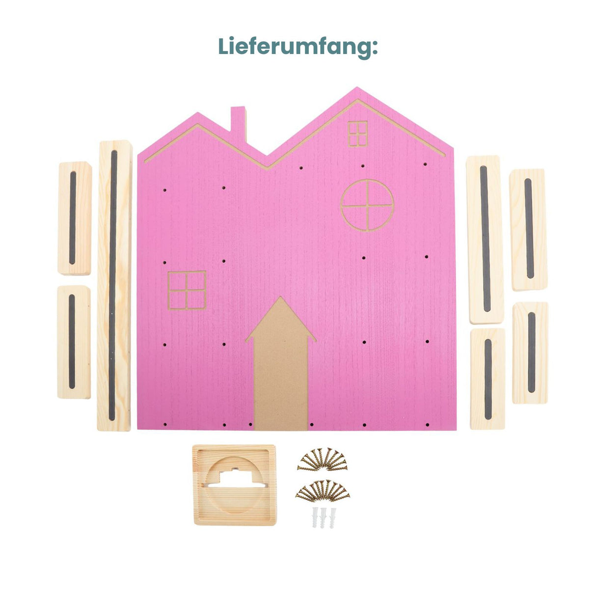 Puppenhaus-Holzregal für Toniebox und Toniefiguren Wandregal