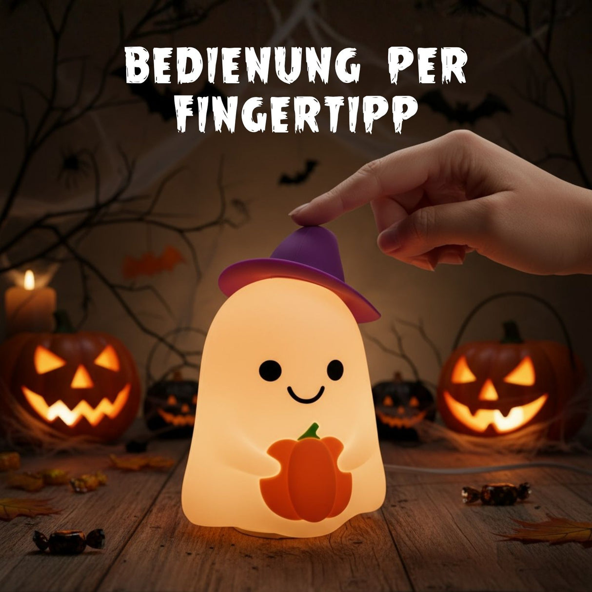 LED-Geist-Nachtlicht Schlaflicht Kinder-Nachttischlampe Tischleuchte