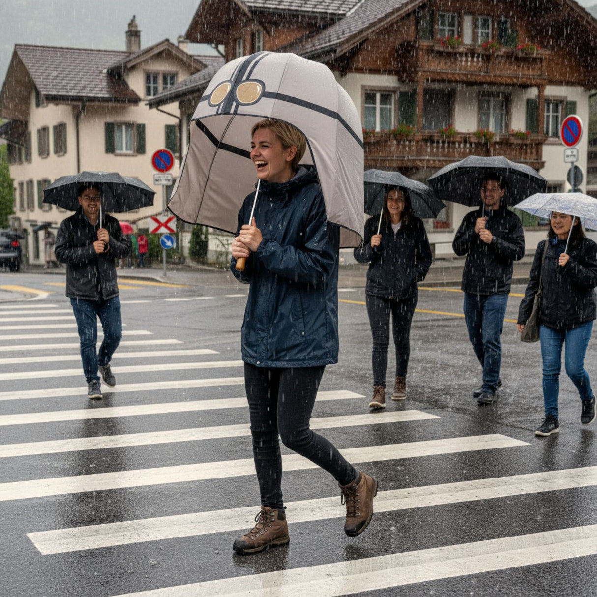 Helm-Regenschirm Stockschirm Regenschirm mit UV-Schutz Sonnenschirm