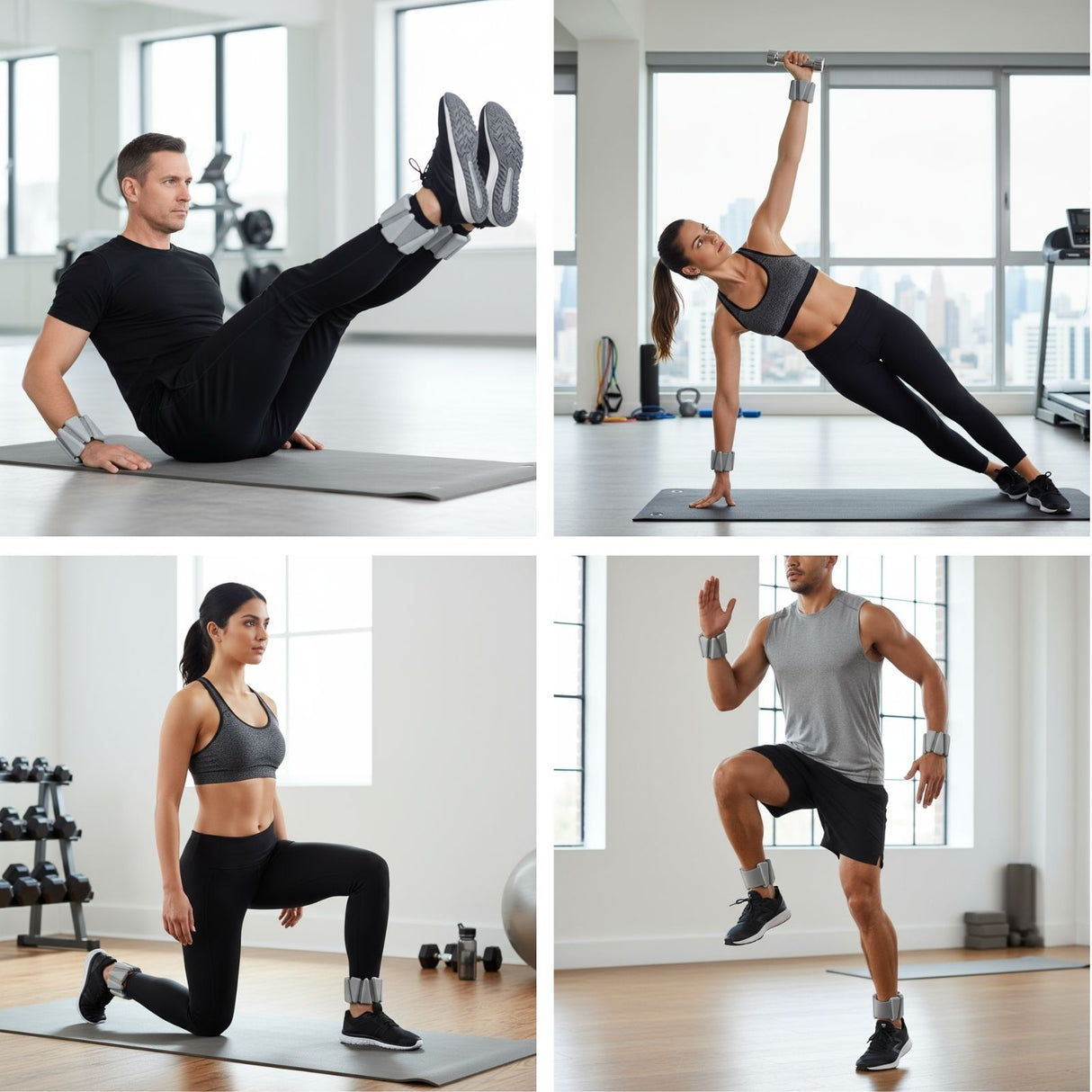 2er-Set Gewichtsmanschetten Handgelenkgewichte Fitnessmanschette
