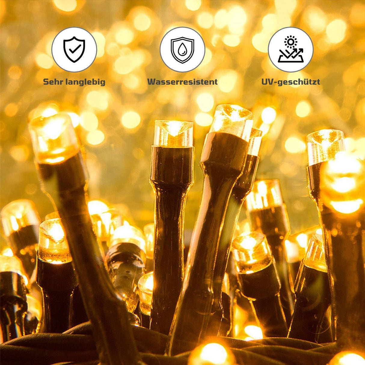 Erweiterbare LED-Lichterkette 9.7m Verlängerung mit Steckverbindung