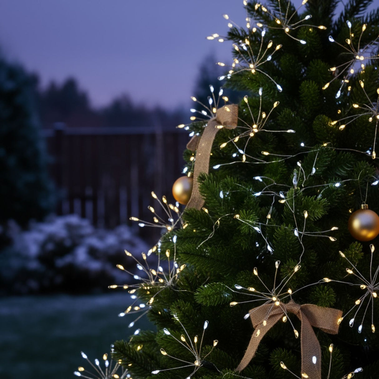 LED Solar-Lichterkette 6.4m Cluster-Lichterkette Büschellichterkette