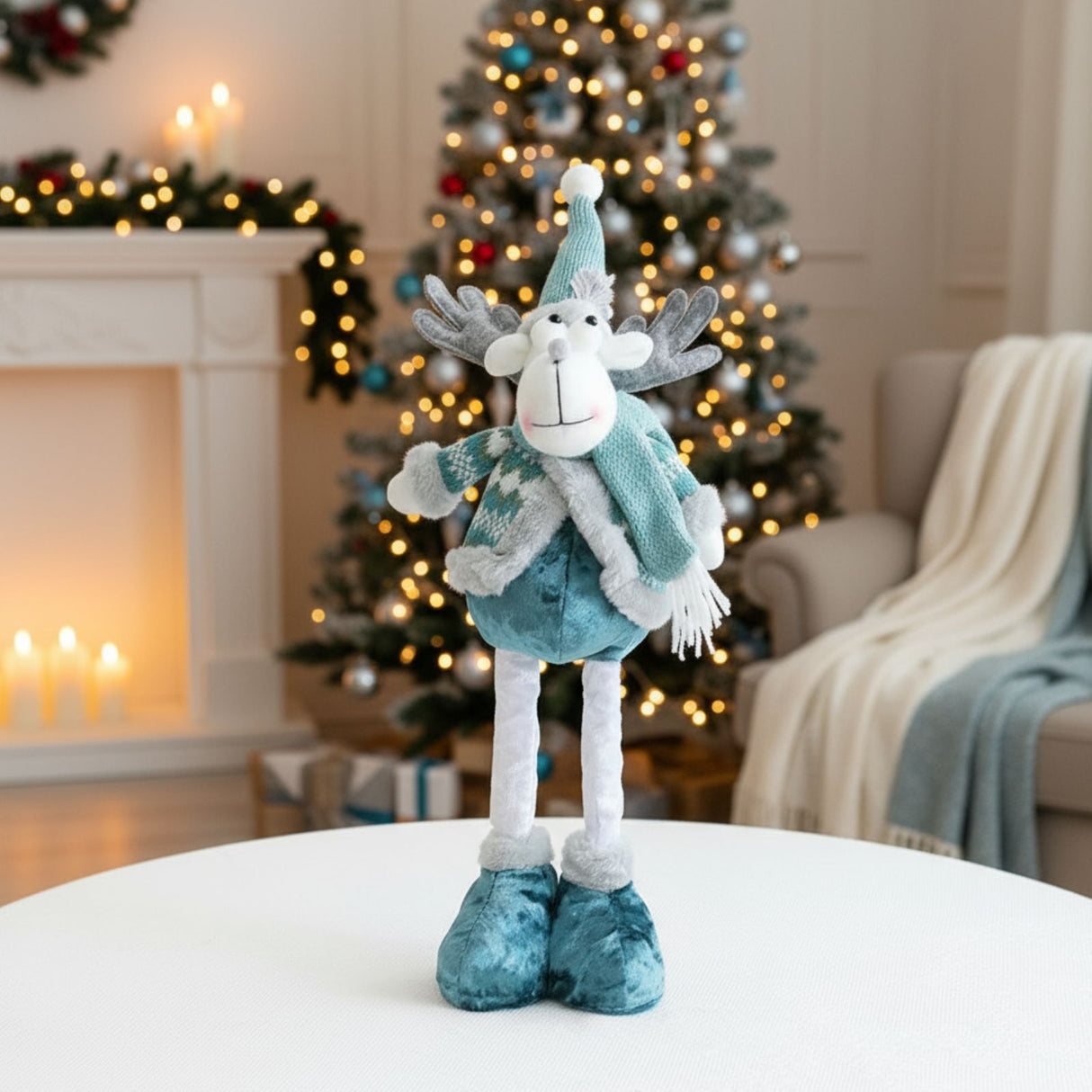 Deko-Rentier Rentierfigur Stehfigur Rentier Elch Dekofigur Winter