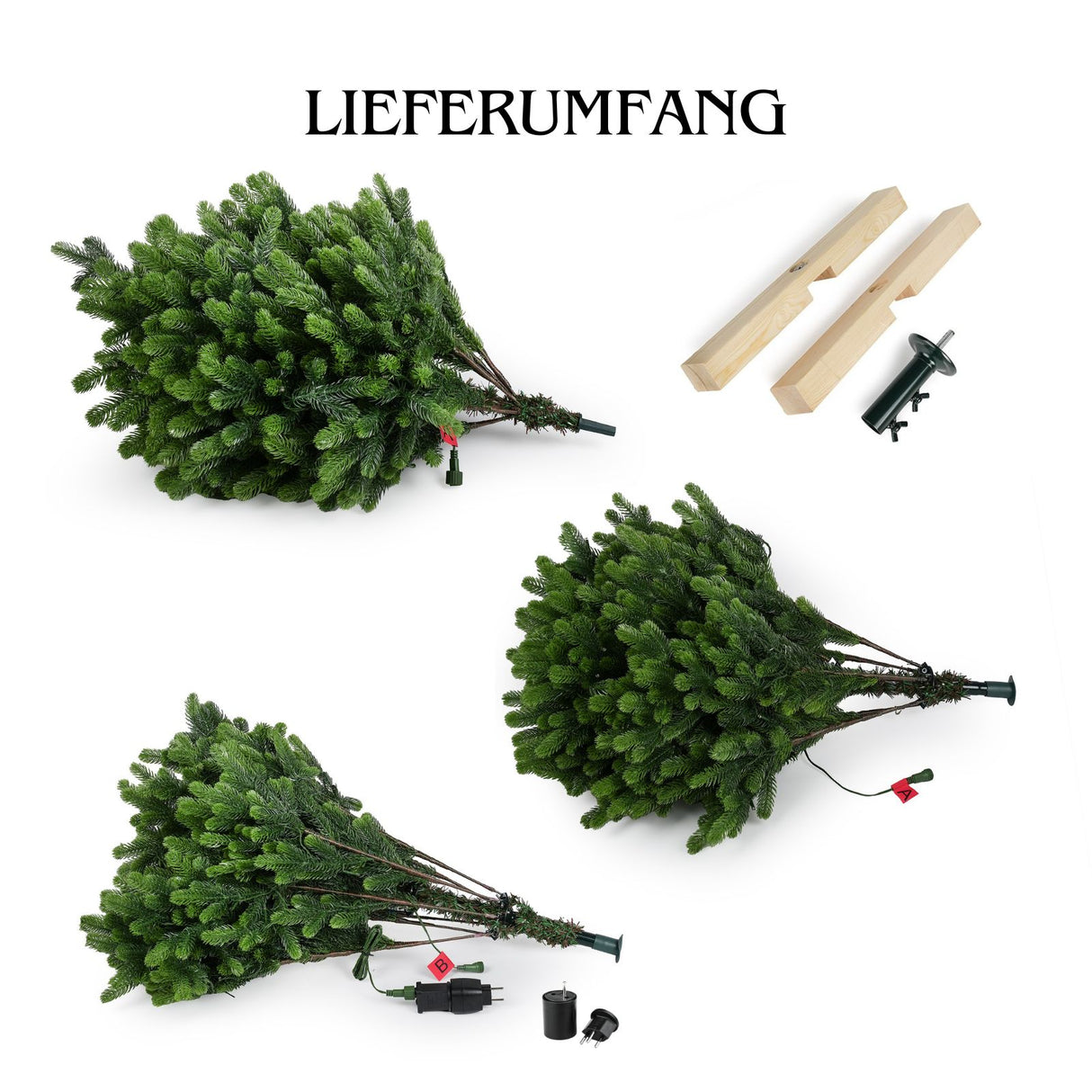 Weihnachtsbaum 150cm mit LED Kunsttanne Christbaum Tannenbaum Tanne