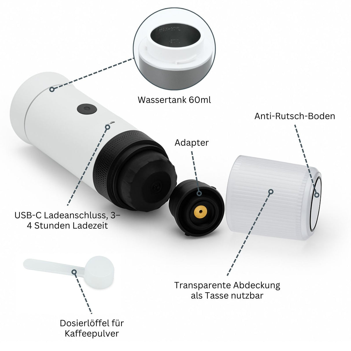 Kaffeemaschine tragbar Reisekaffeemaschine Kaffeeautomat Espressokocher