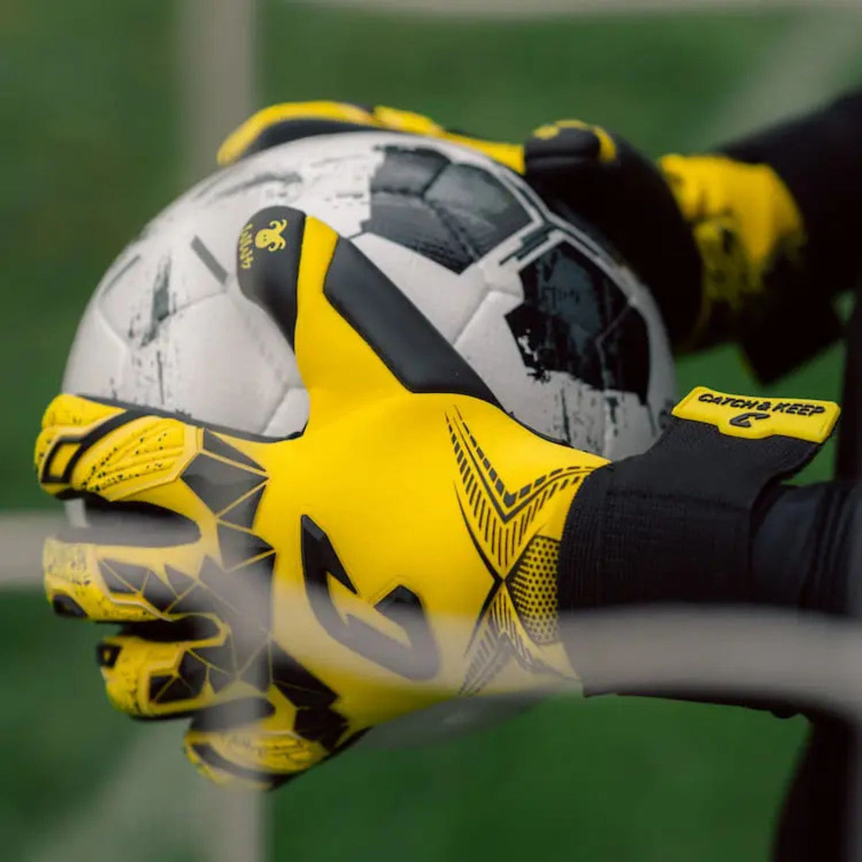 Fussballhandschuhe Pulse X Yellow Gr. 6 Torwart Goalie Handschuhe