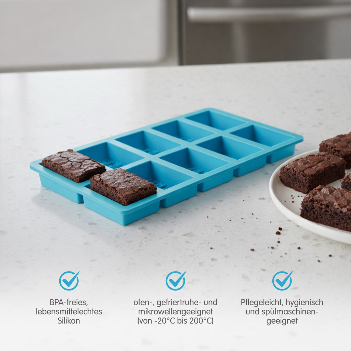 Silikonform mit 12 Kammern Schokoladenform Motivform Mini-Kuchenform