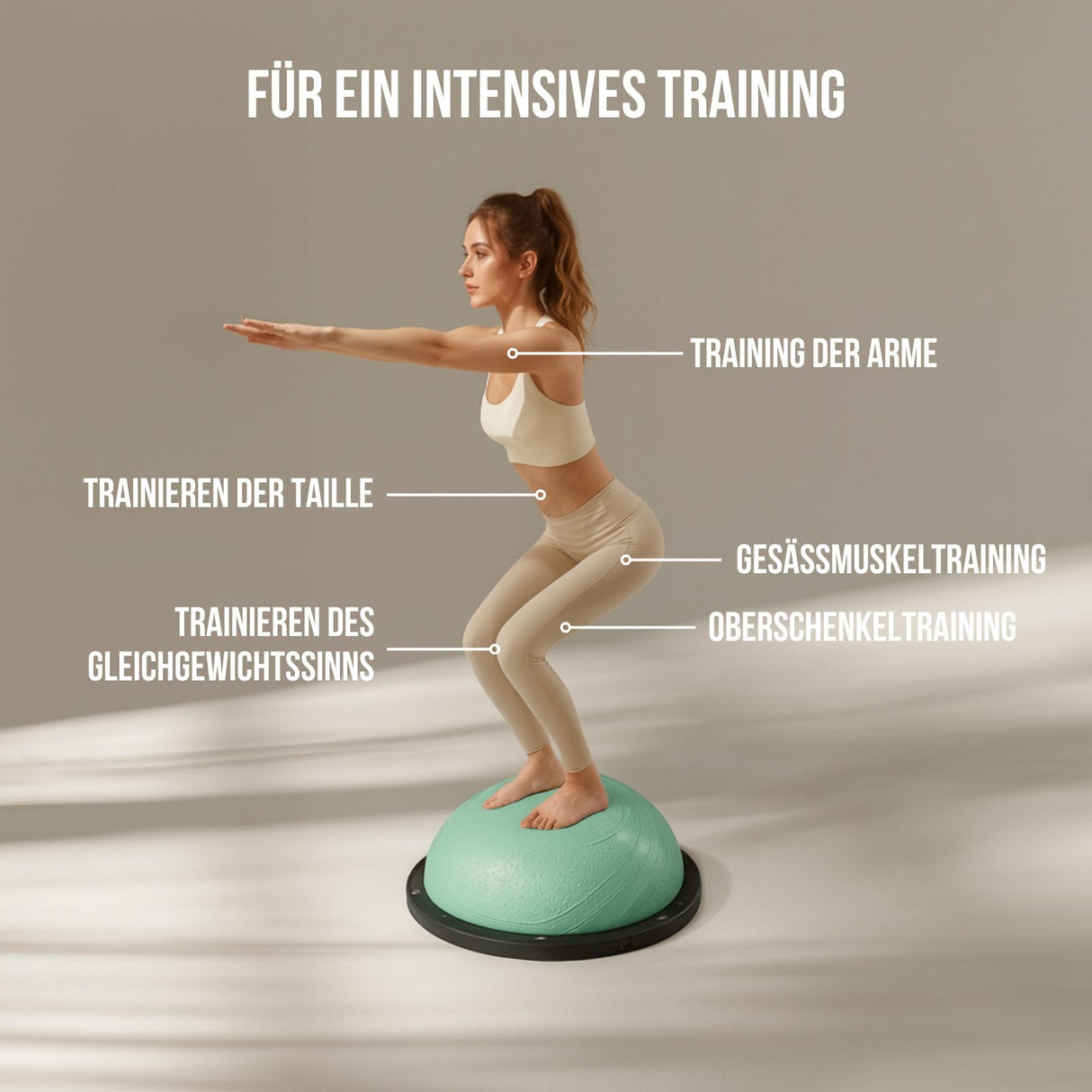 Balanceball Balancetrainer Gymnastikball-Halbkugel Gleichgewichtsball