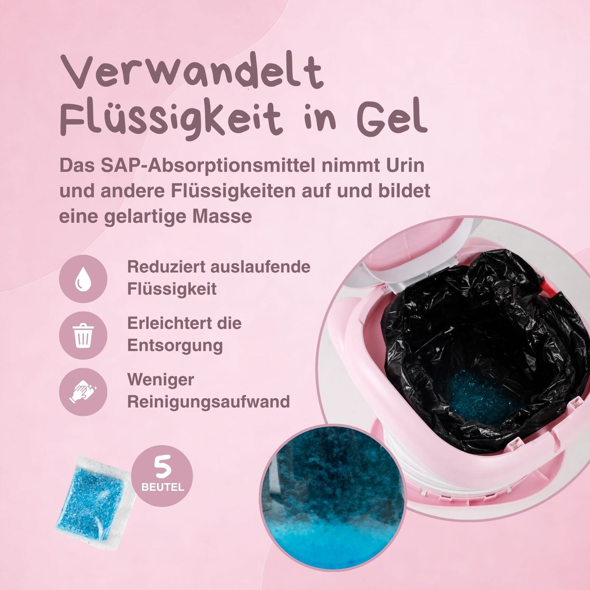 Tragbare Kindertoilette Säuli Toilette Toilettentrainer Reise-Töpfchen
