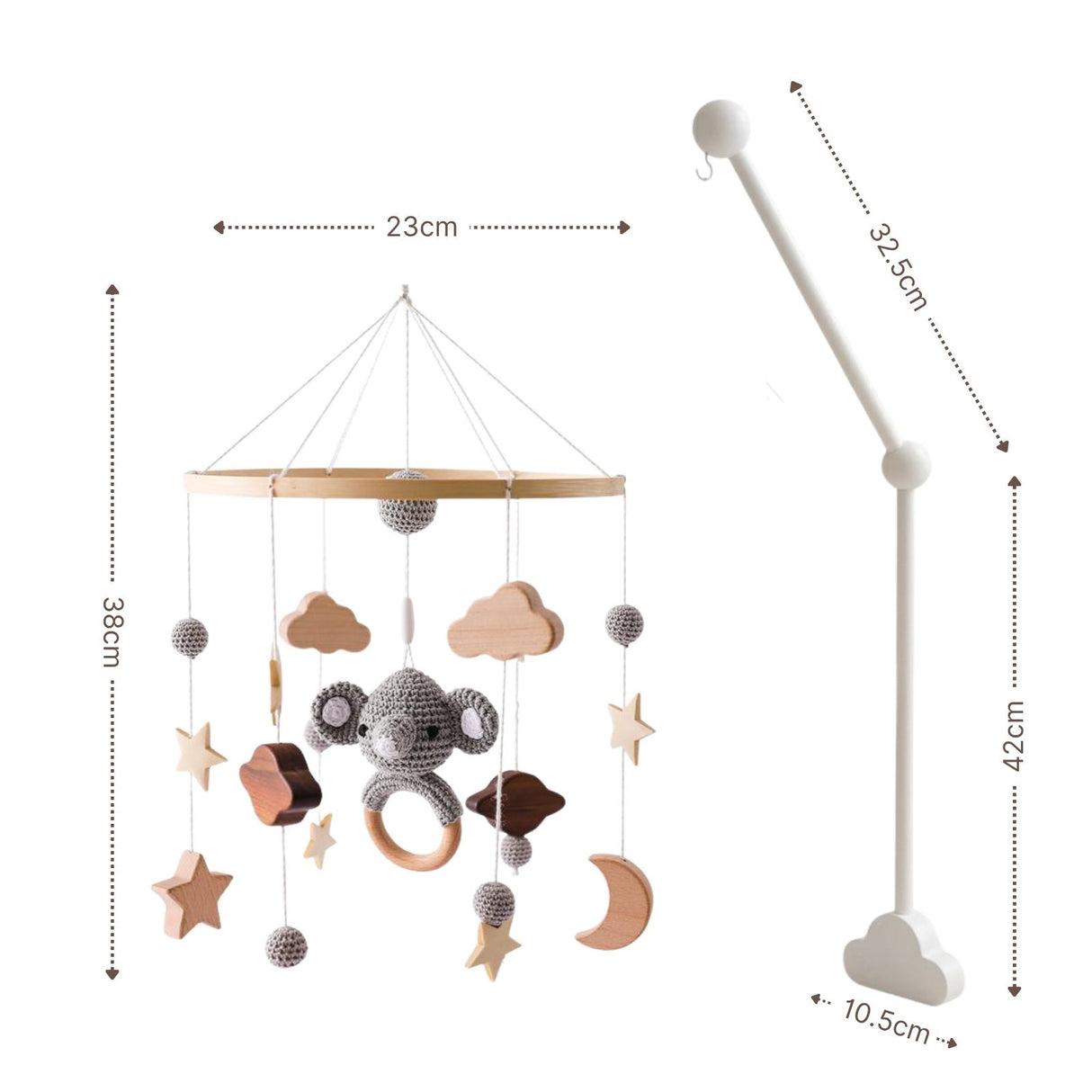 Mobile mit Halterung Elefant Babymobile mit Mobilearm