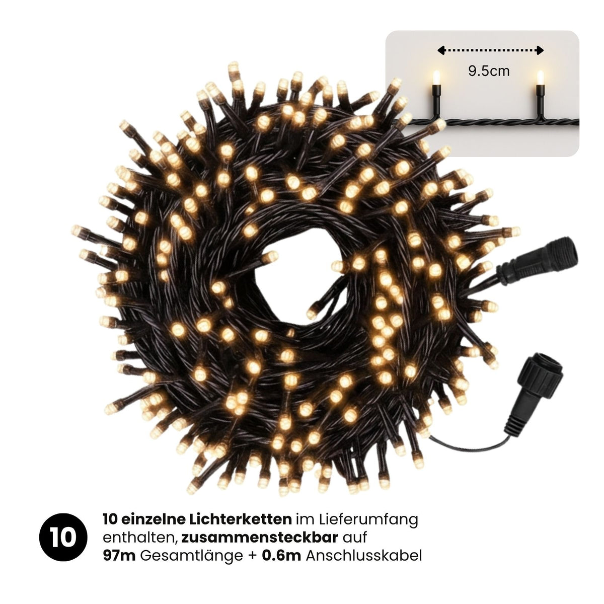LED-Gartenbeleuchtung 97m Outdoor-Dekoleuchte Gartenleuchte