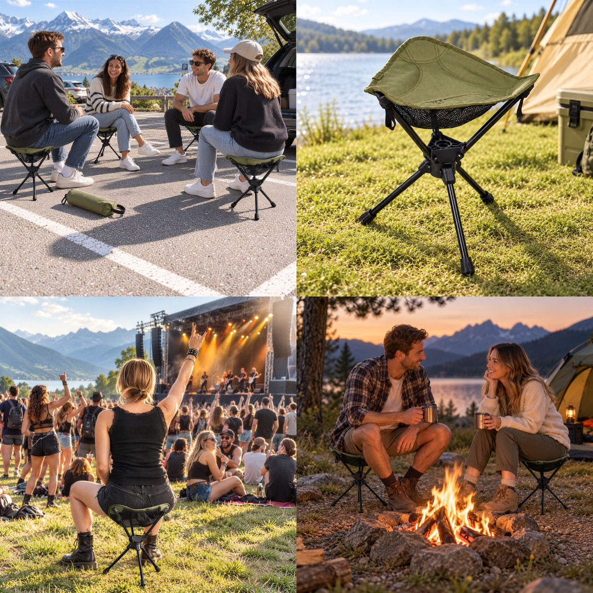 Campinghocker Klapphocker Angelhocker Falthocker Outdoor-Sitzhocker