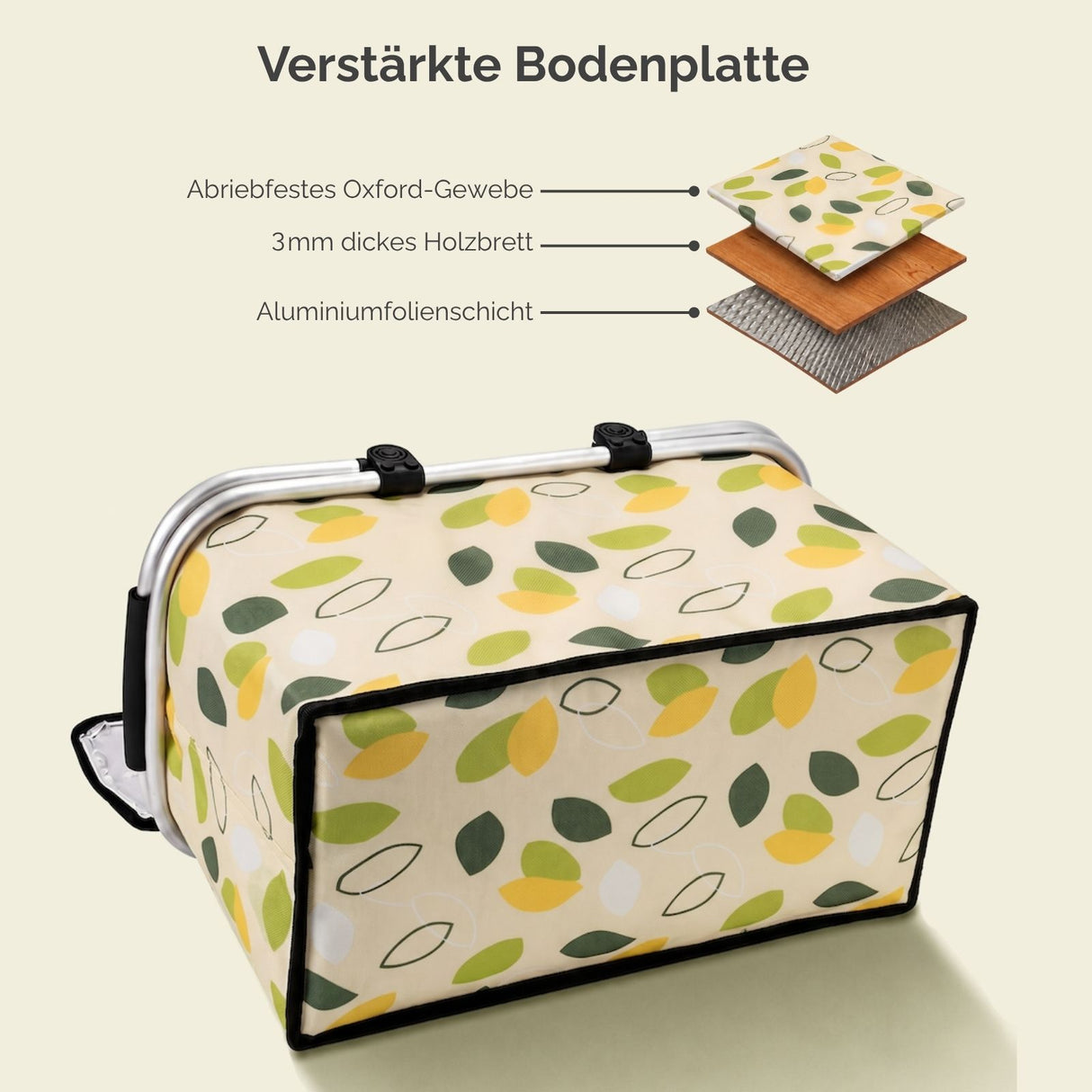 Thermo-Einkaufskorb Kühltasche Isolierkorb Kühlkorb Picknickkorb