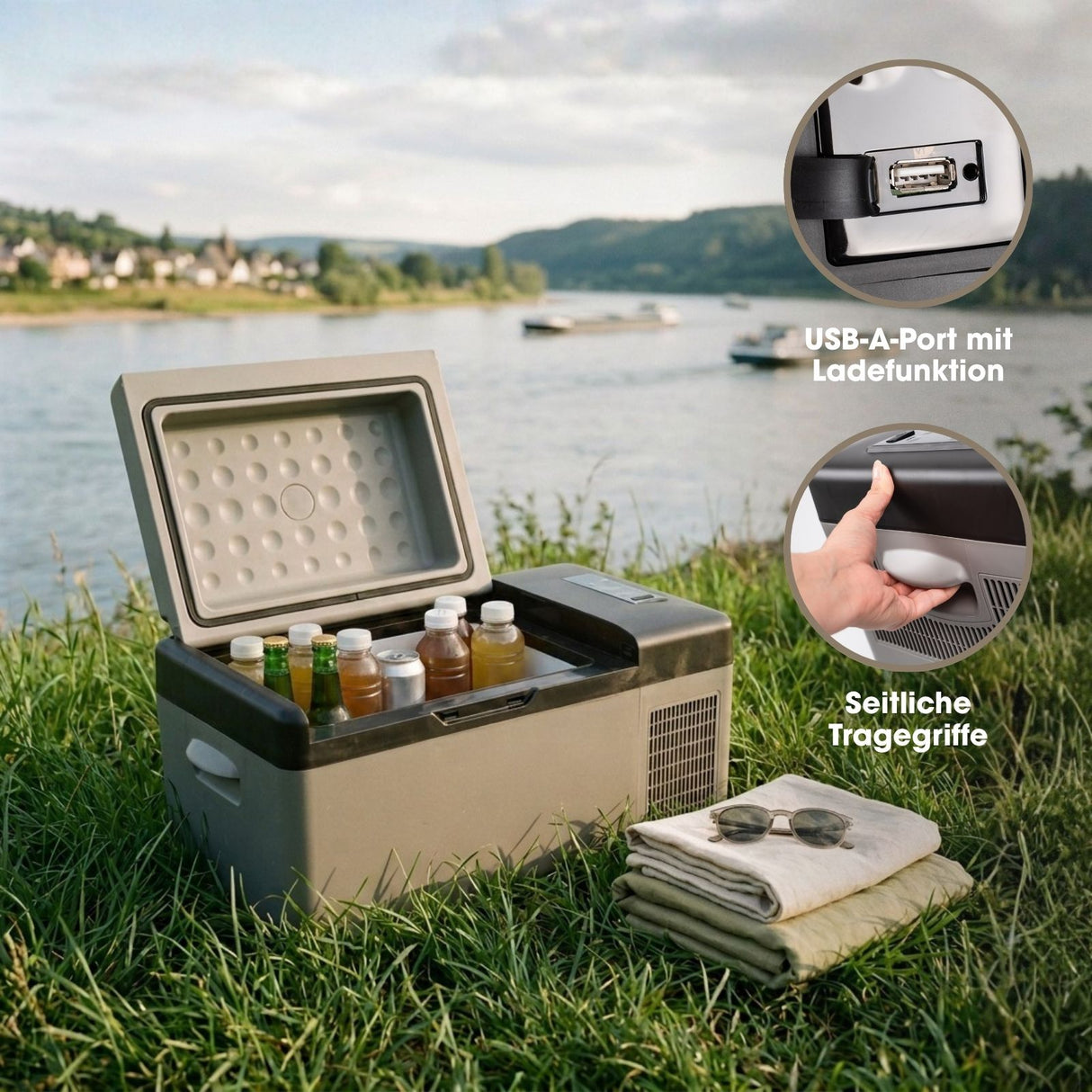 Kompressor-Kühlbox 20L Camping-Kühlschrank Auto-Kühlbox Gefrierbox