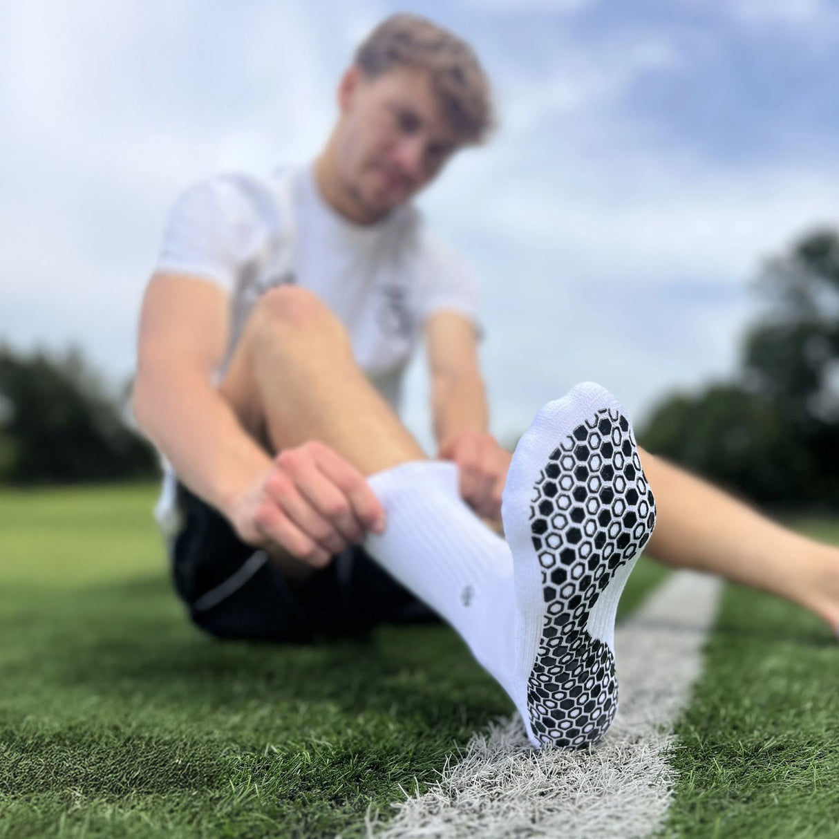 Fussballsocken Gr. 42-47 Sportstrümpfe GripSoxx SE Weiss
