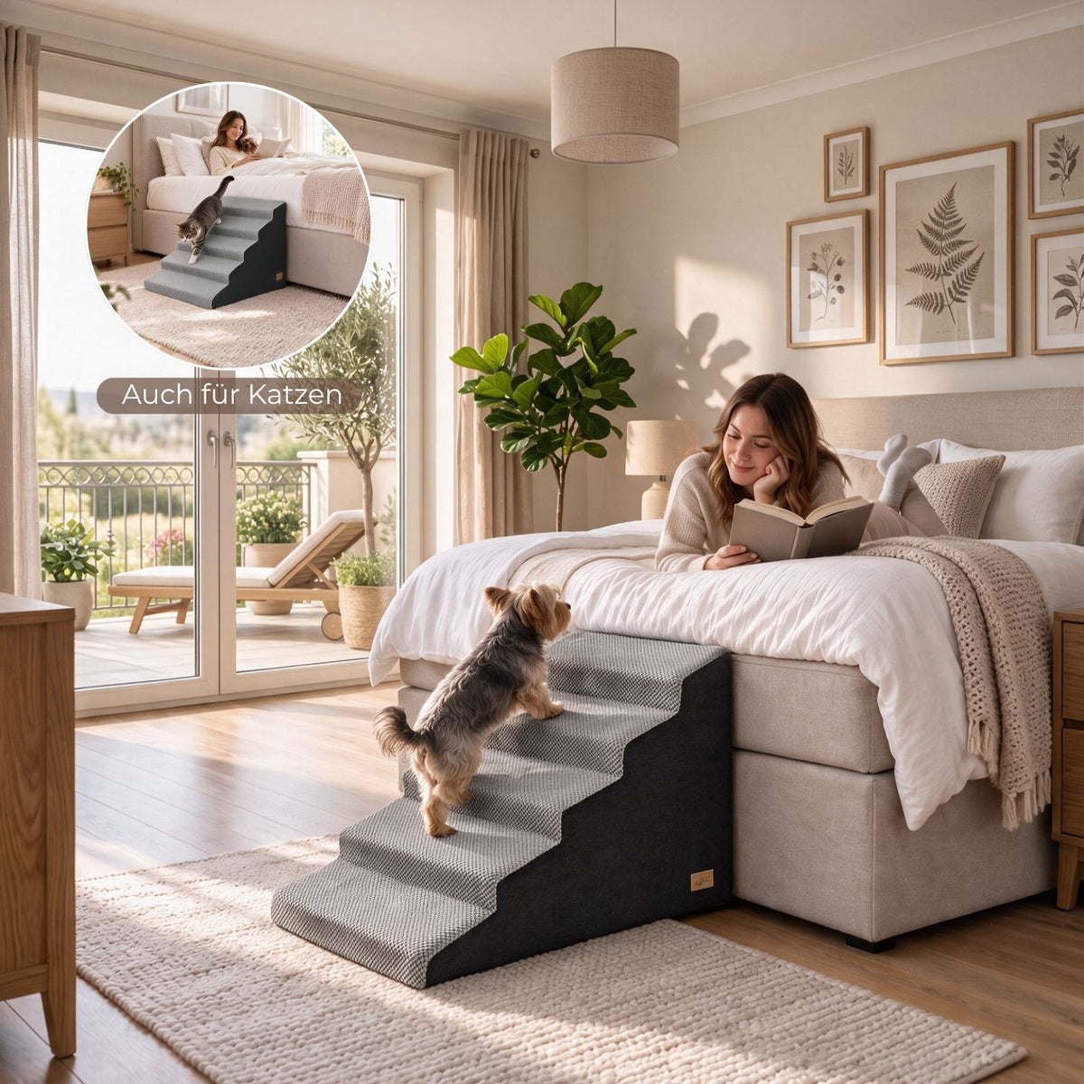 Schaumstoff-Hundetreppe Grösse XL Haustierrampe Haustiertreppe Hunderampe