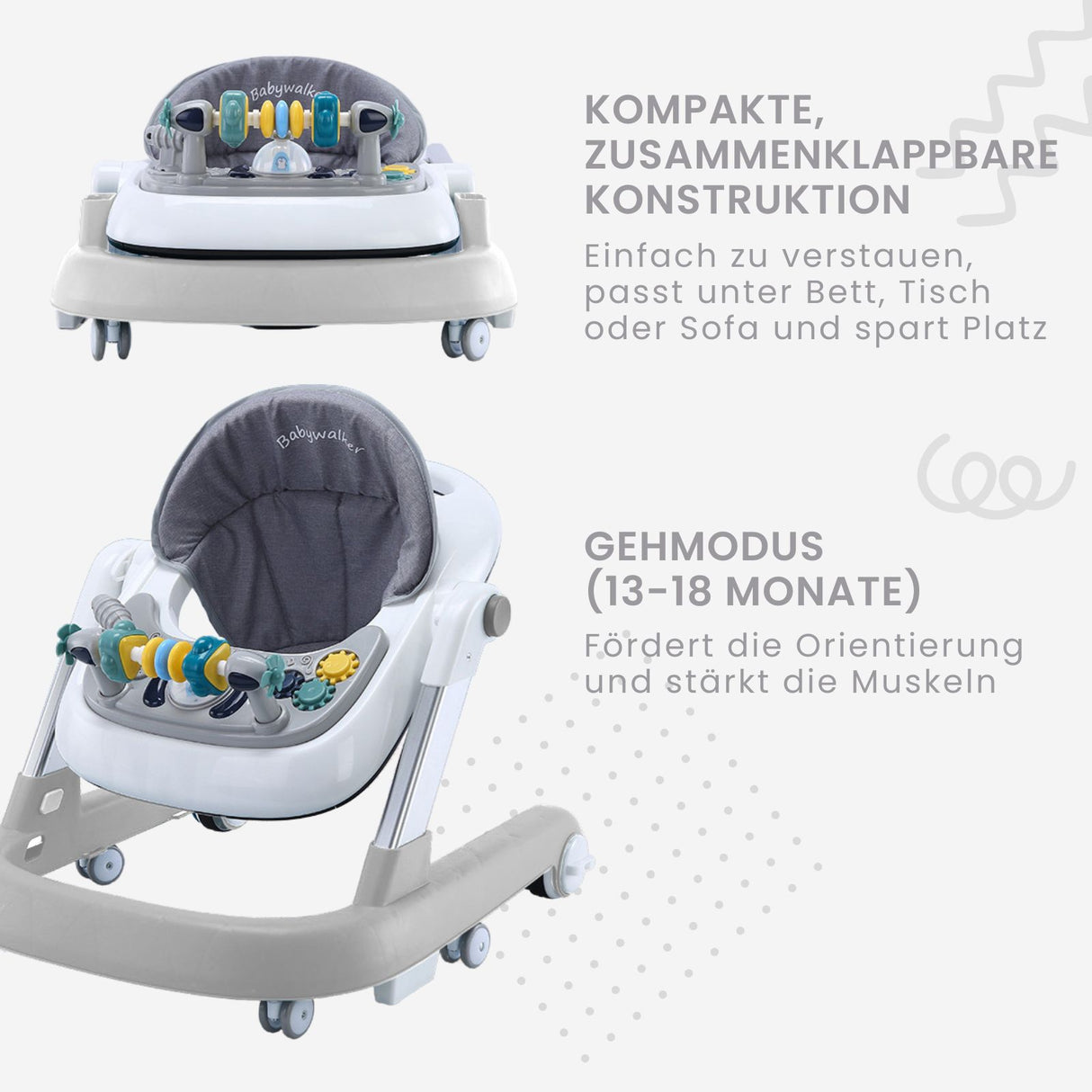 Lauflernhilfe Baby Walker Lauflernwagen Laufwagen Gehfrei Laufhilfe Kleinkinder
