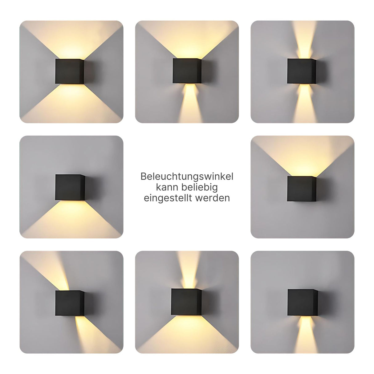 LED-Wandleuchte Wandlampe Up-Down-Wandleuchte Fassadenleuchte Wandstrahler