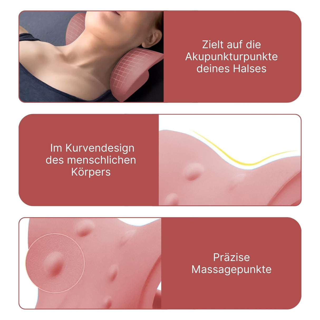 Nackenstütze Nackenkissen Nacken-Massagekissen Massagekissen Nackenstützkissen