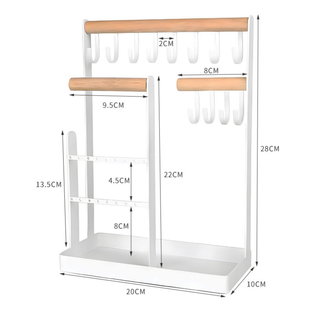 Schmuckständer Schmuckhalter Organizer für Ketten Armbänder Ohrringe