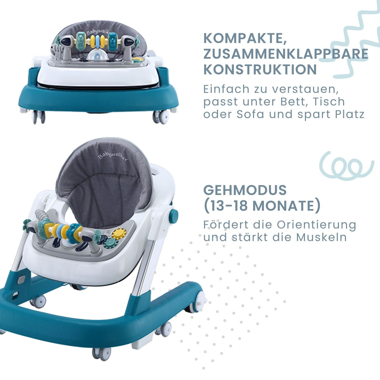 Lauflernwagen Baby Walker Lauflernhilfe Laufwagen Gehfrei Laufhilfe Kleinkinder