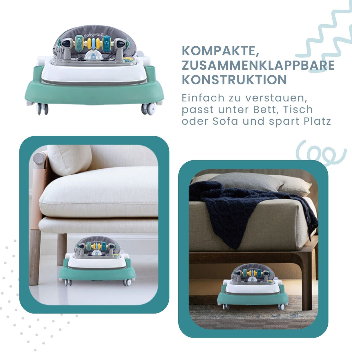 Lauflernwagen Baby Walker Lauflernhilfe Laufwagen Gehfrei Laufhilfe Kleinkinder