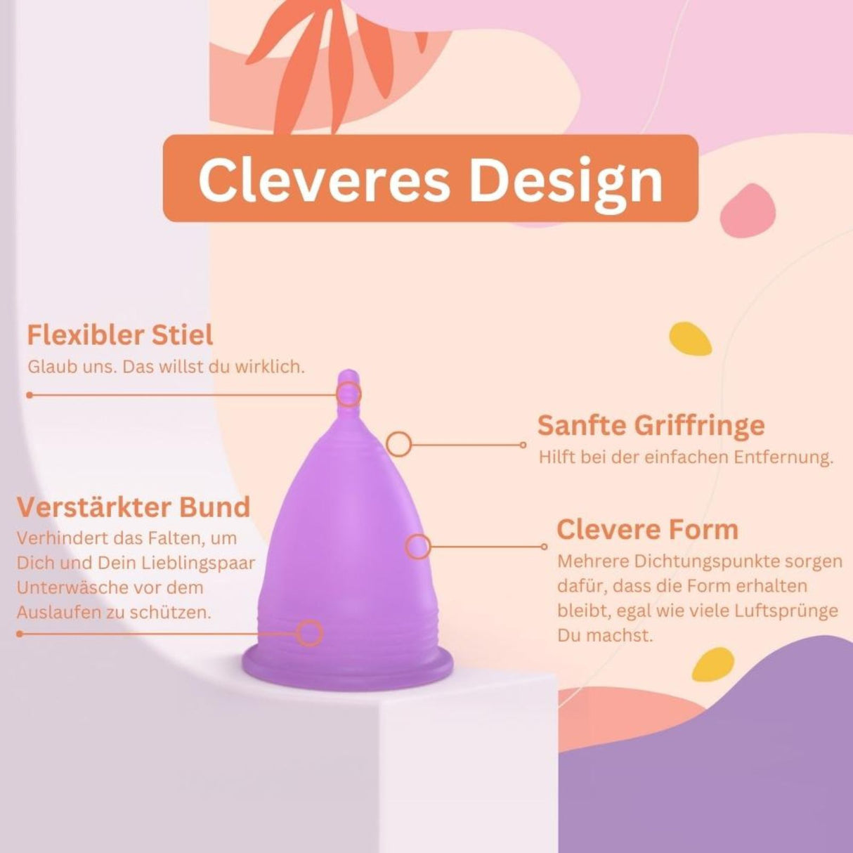 Menstruationstasse + Sterilisator Grösse XS Periodenbecher Menstasse