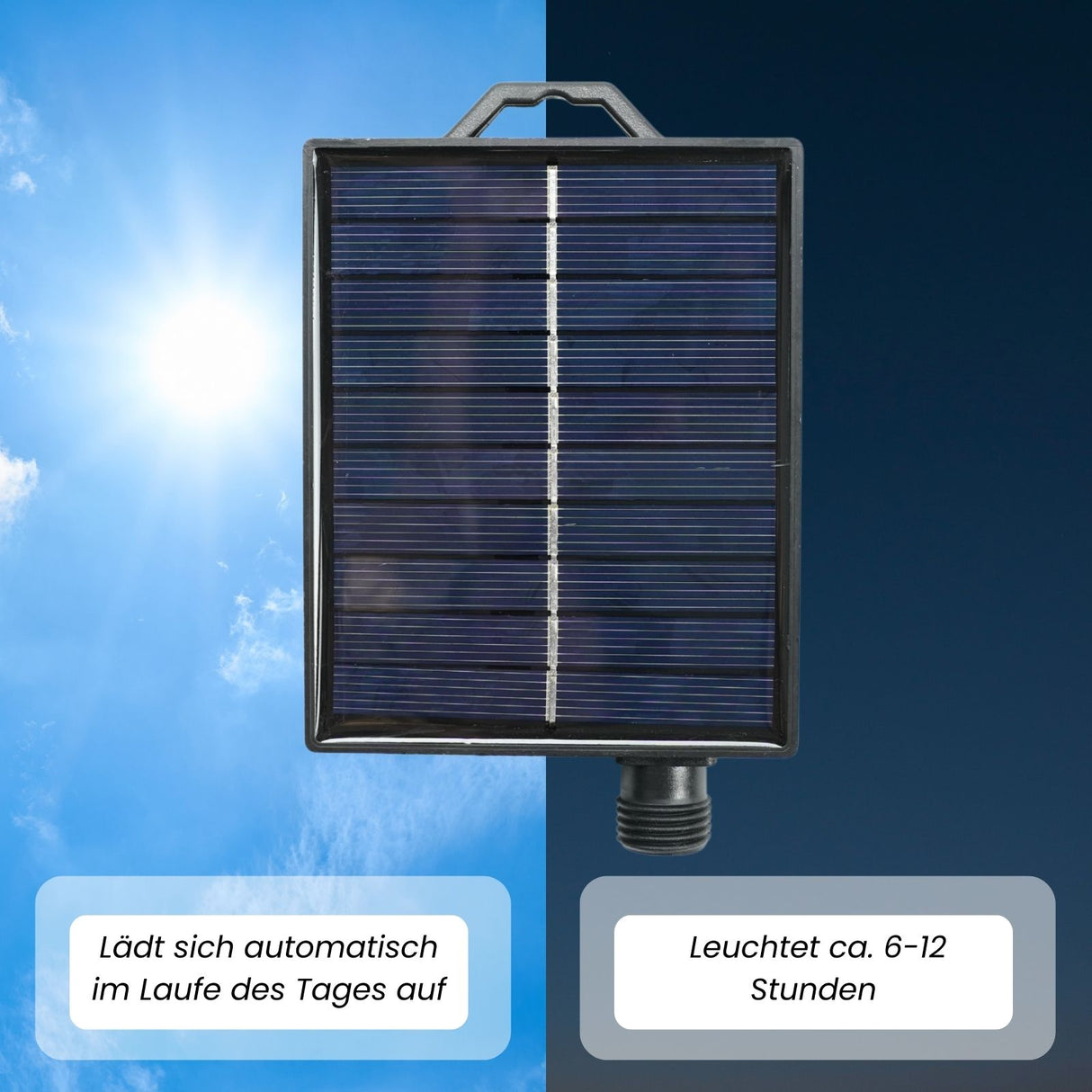 LED-Hanfseil-Lichterkette Lampe Gartenbeleuchtung Solar-Leuchtkette