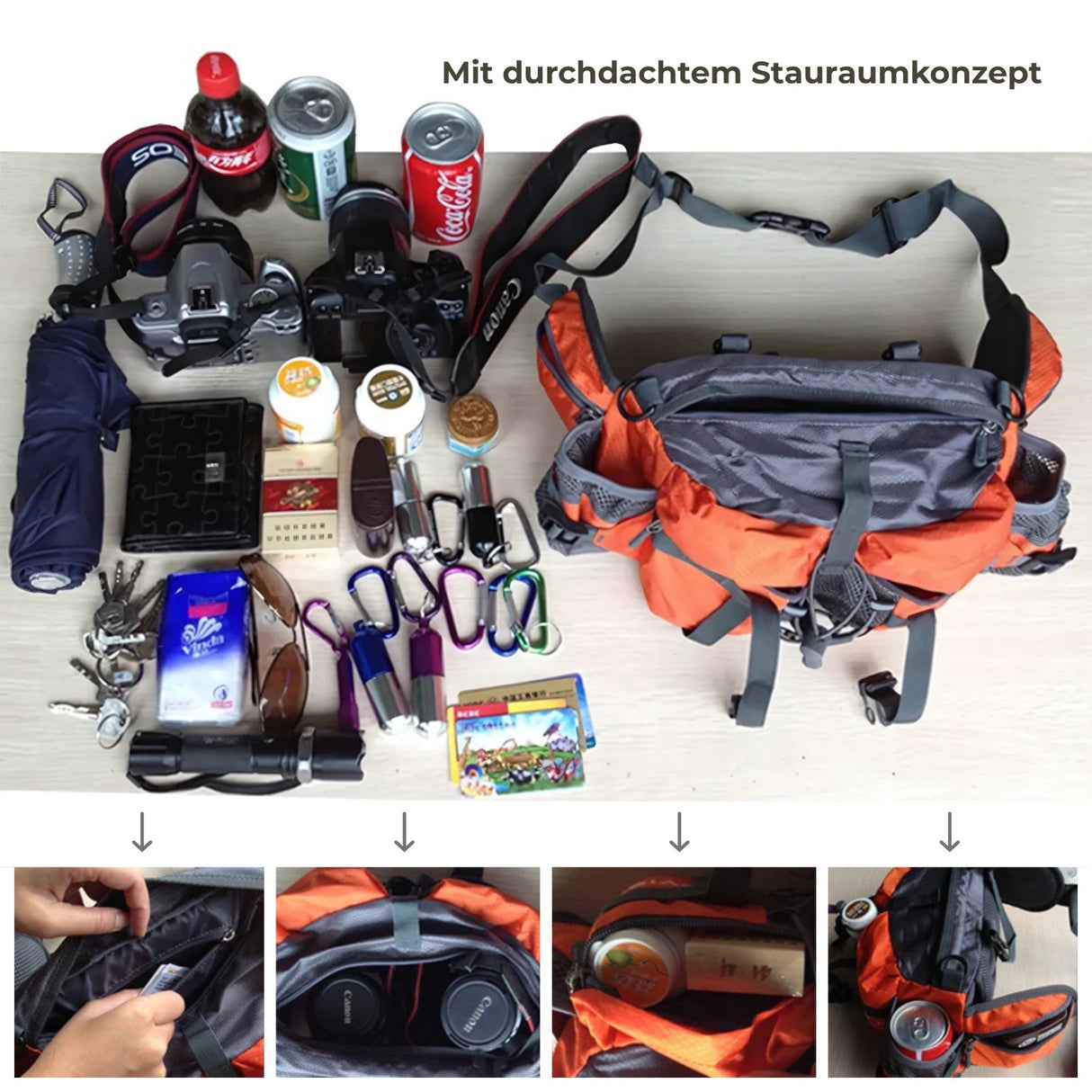Bauchtasche mit Schultergurten Hüfttasche Schultertasche Umhängetasche