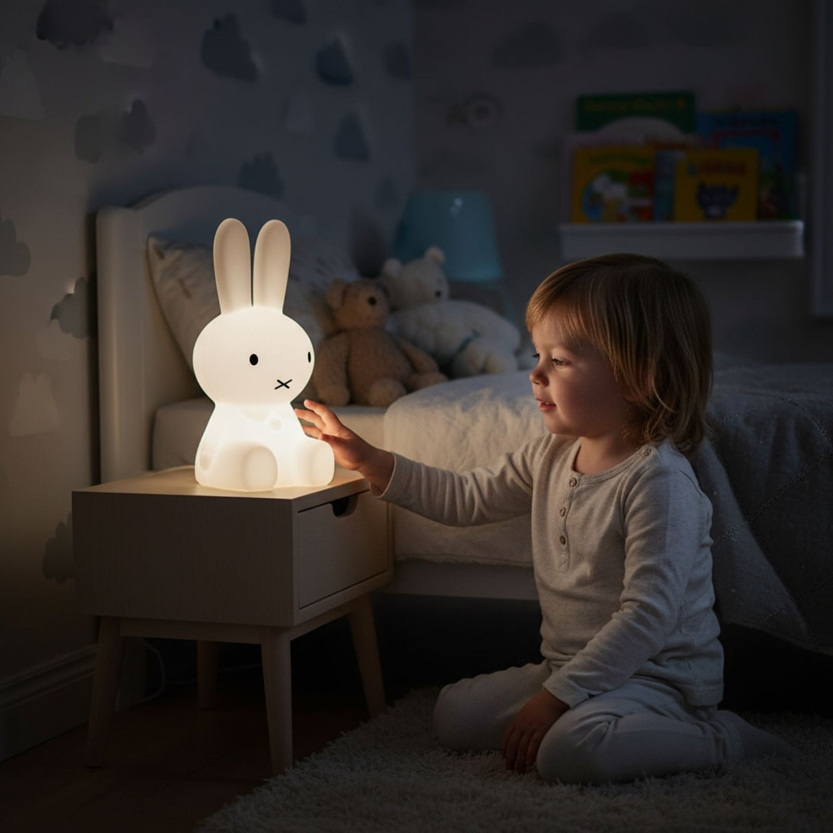 LED-Hasen-Nachtlicht Kinder-Nachttischlampe Tischleuchte Schlaflicht