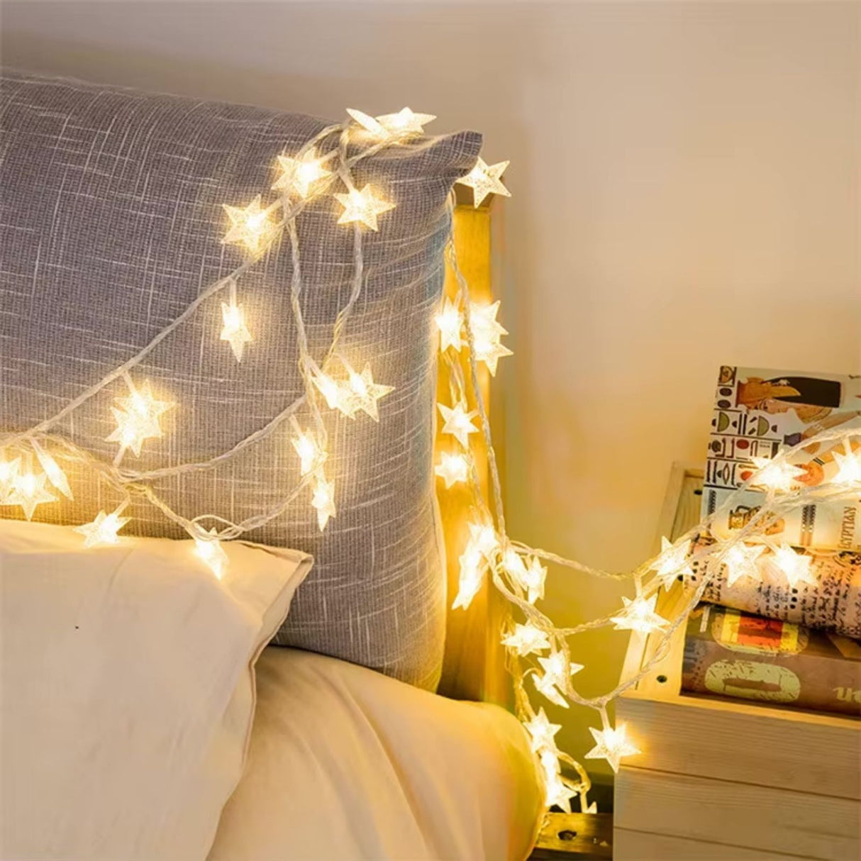 LED Sternenlichterkette 3m Dekolichterkette Sternenlichtgirlande