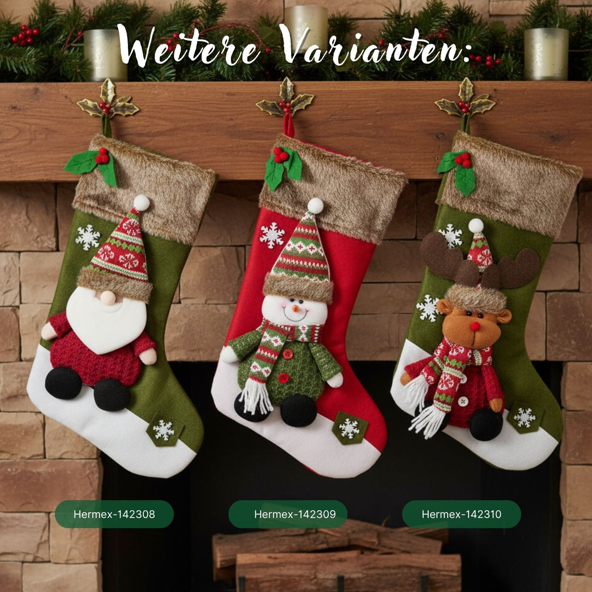 Weihnachtsstrumpf Weihnachtsstiefel Nikolausstrumpf Weihnachtsdeko