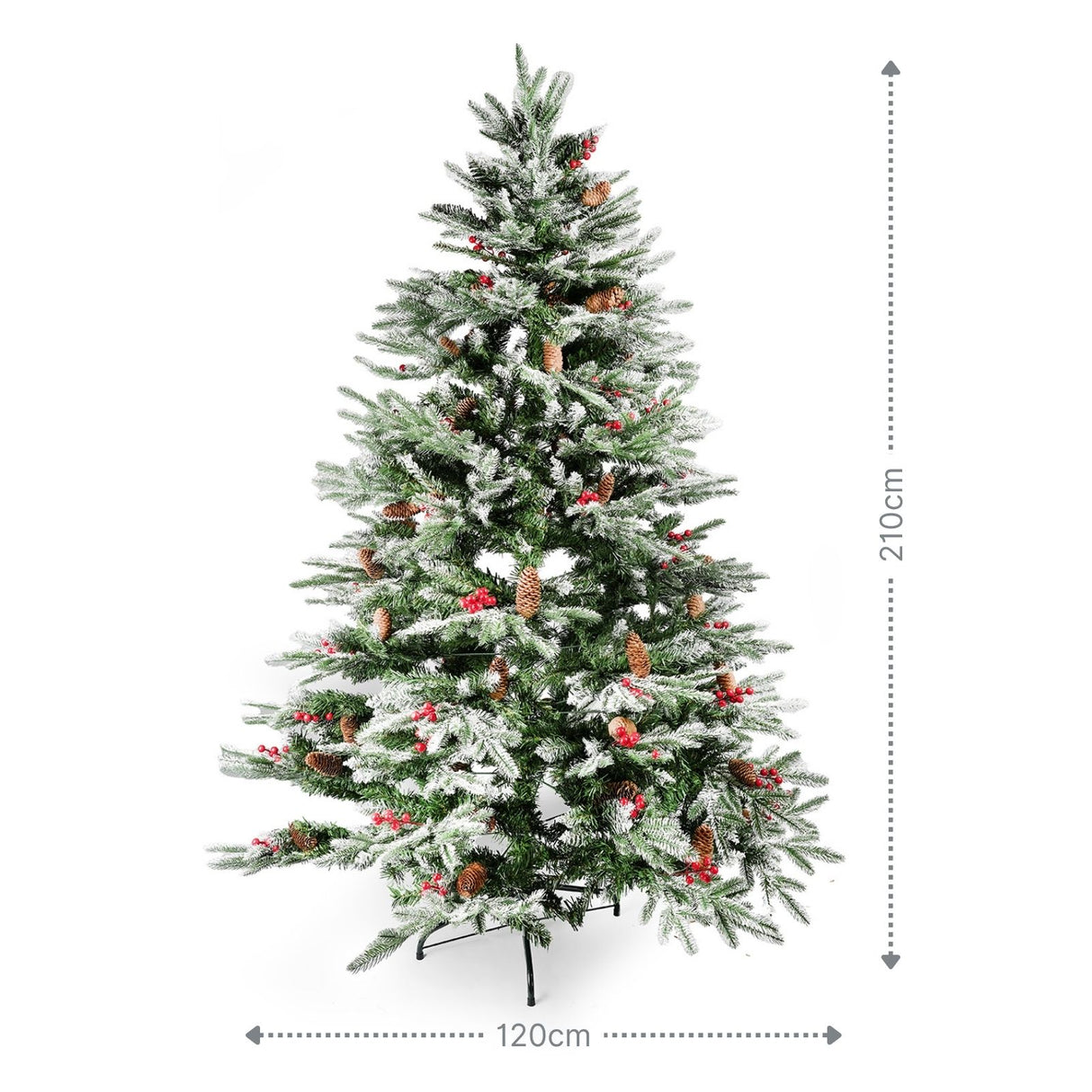 Weihnachtsbaum 210cm mit Schnee Christbaum Tannenbaum Kunsttanne