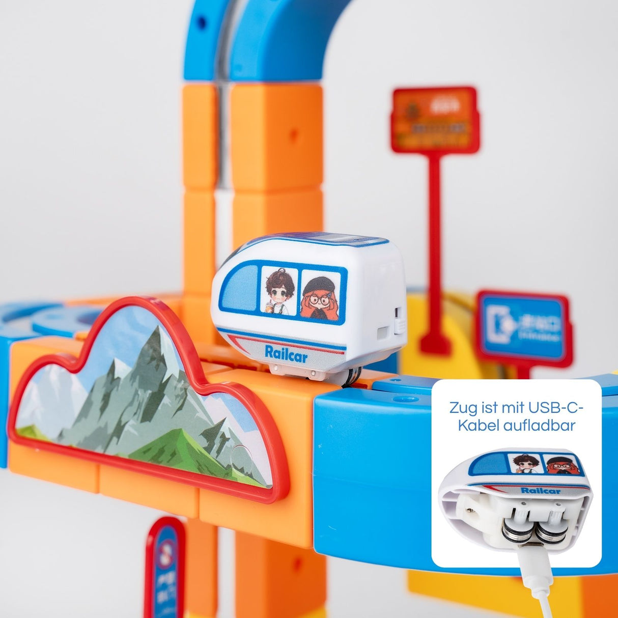 86-tlg. Magnet-Zugbahn Magnetische Rennstrecke Rennbahn Zugstrecke