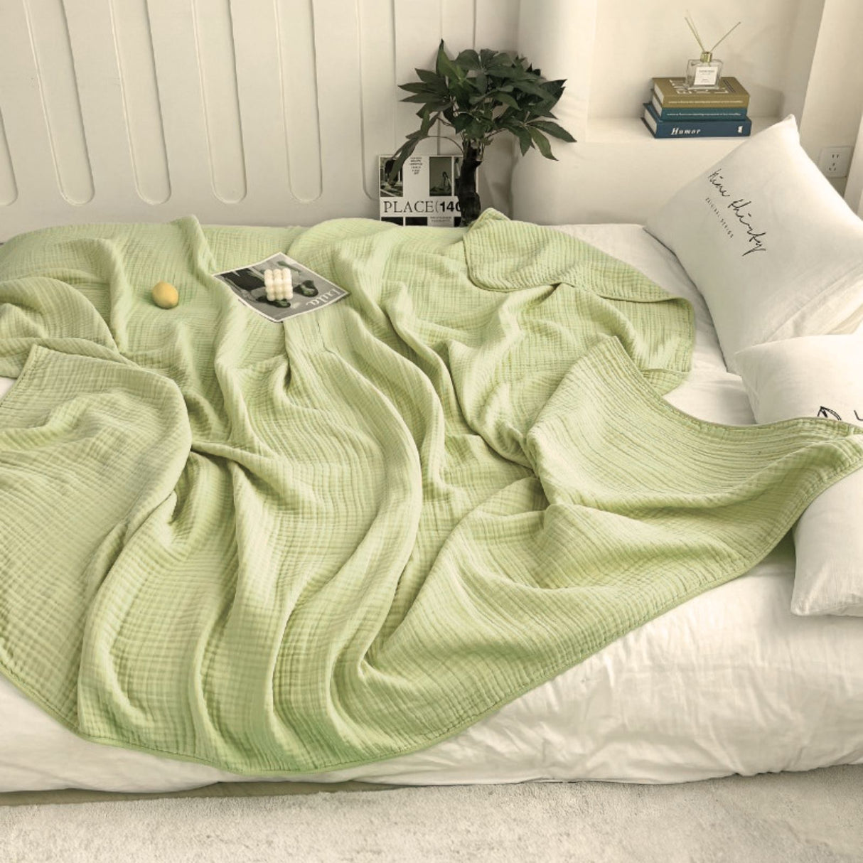 Seersucker-Decke Bettdecke Baumwolldecke Sommerdecke Sofadecke